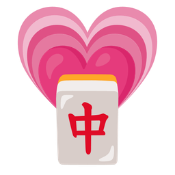 mahjong red dragon and growing heart