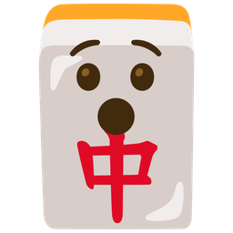 mahjong red dragon and hushed face