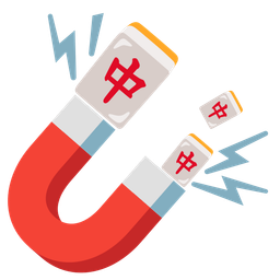 mahjong red dragon and magnet