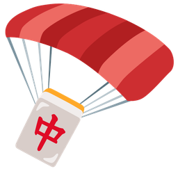 mahjong red dragon and parachute