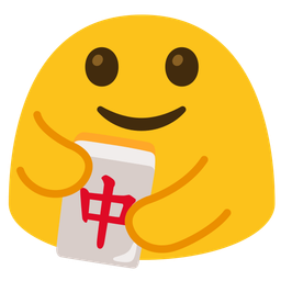 mahjong red dragon and people hugging