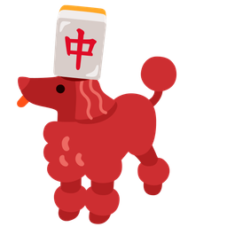 mahjong red dragon and poodle