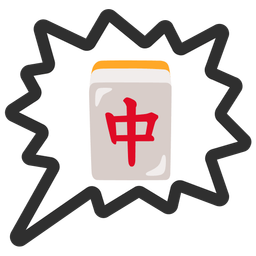 mahjong red dragon and right anger bubble