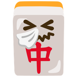 mahjong red dragon and sneezing face