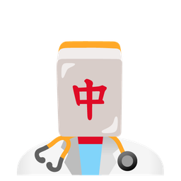 mahjong red dragon and stethoscope