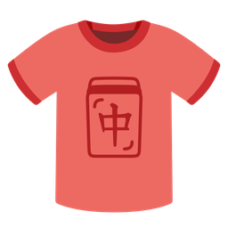 mahjong red dragon and t-shirt
