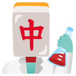 mahjong red dragon and test tube
