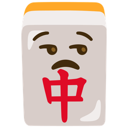 mahjong red dragon and unamused face