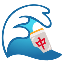 mahjong red dragon and water wave