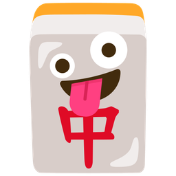 Mahjong red dragon and Zany face