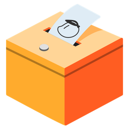 mango and ballot box with ballot
