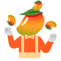 mango and clown face