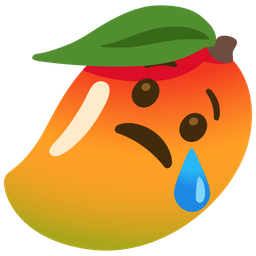 mango and crying face