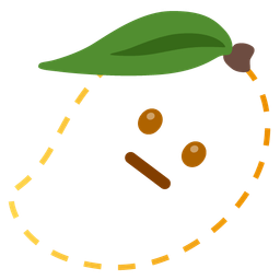 mango and dotted line face