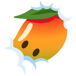 mango and face in clouds