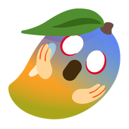 mango and face screaming in fear