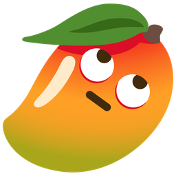 mango and face with rolling eyes