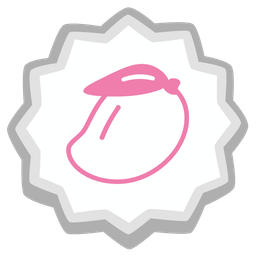 mango and fish cake with swirl