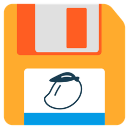 mango and floppy disk