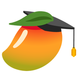 mango and graduation cap
