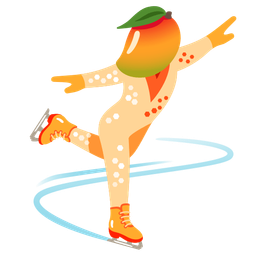 mango and ice skate