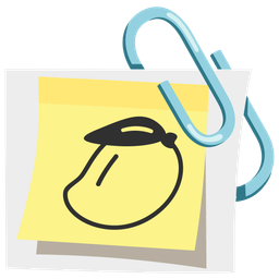 mango and linked paperclips