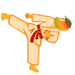 mango and martial arts uniform