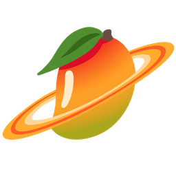 mango and ringed planet