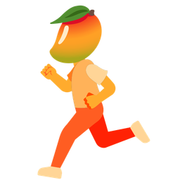 mango and running shoe