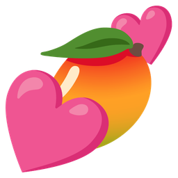 mango and two hearts