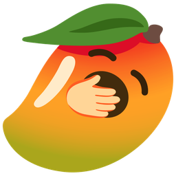 mango and yawning face