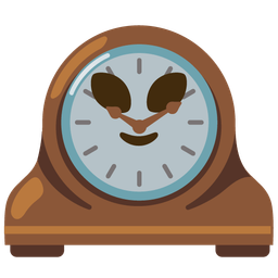 mantelpiece clock and alien