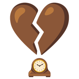 mantelpiece clock and broken heart