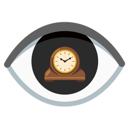 mantelpiece clock and eye