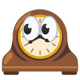 mantelpiece clock and eyes