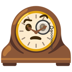 mantelpiece clock and face with monocle