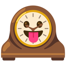 Mantelpiece clock and Face with tongue