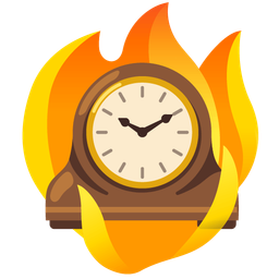 mantelpiece clock and fire