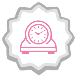 mantelpiece clock and fish cake with swirl