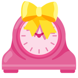 mantelpiece clock and heart with ribbon