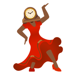 mantelpiece clock and high-heeled shoe