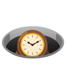 mantelpiece clock and hole