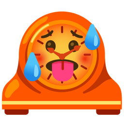 mantelpiece clock and hot face