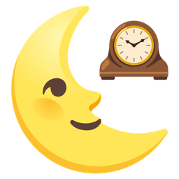 mantelpiece clock and last quarter moon face