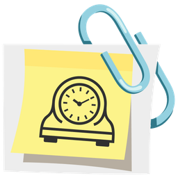 mantelpiece clock and linked paperclips