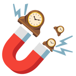 mantelpiece clock and magnet