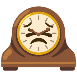 mantelpiece clock and persevering face
