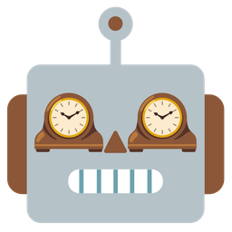 mantelpiece clock and robot