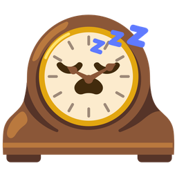 mantelpiece clock and sleeping face