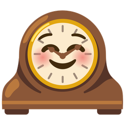 Mantelpiece clock and Smiling face